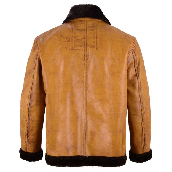 AMJ Lloyd Luxury Orange-Patina Premium Original Leather Jacket for Men - Picture 9 of 12